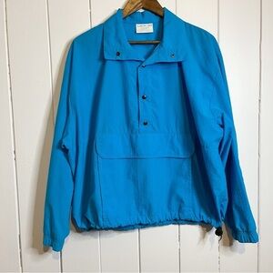 Vintage Turquoise Comfort Zone Windbreaker.